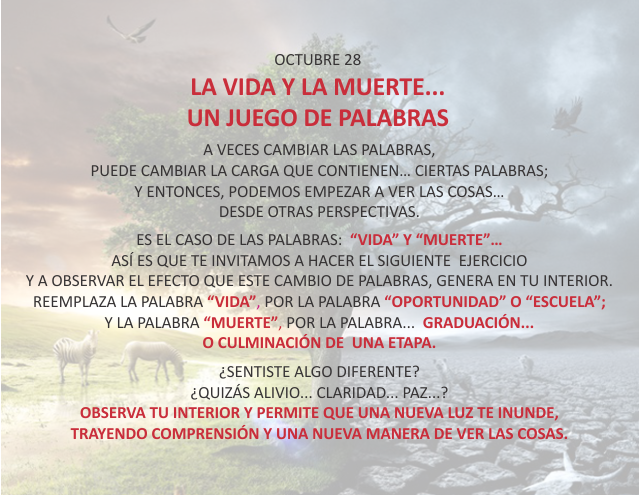 La vida y la muerte... un juego de palabras